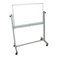 Luxor Furniture Mobile Double Sided Whiteboard 36"W x 24"H - Aluminum Frame
