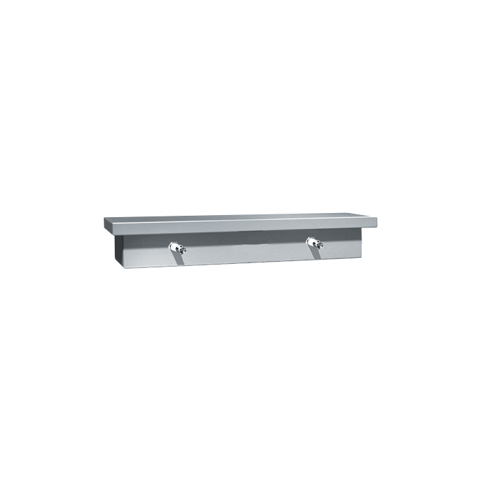American Specialties 0318-A Soap Dispenser and Shelf (Two Liquid Valve) - Surface Mounted