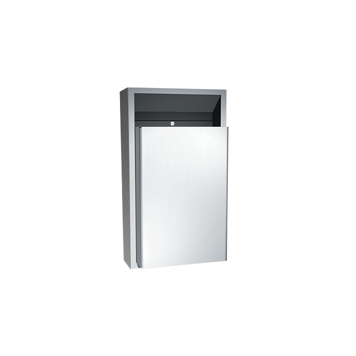 American Specialties 0458-9 Waste Receptacle (8" Proj., 4" Rec.) - Surface Mounted
