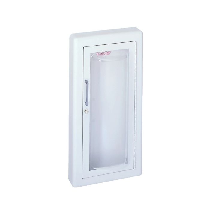 Clear Vu - Steel (White Powder Coat)-26 Red Acrylic Bubble-G Full Glazing with SAF-T-LOK™ in 1-1/4” Frame-2 1/2 Rolled
