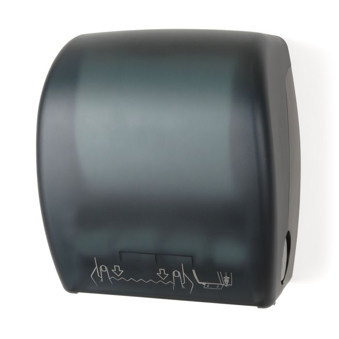 Palmer Fixture TD0208-02A Mechanical Auto-Cut Roll Towel Dispenser - Black Translucent