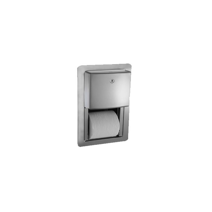  20031 ROVAL™ TWIN HIDE-A-ROLL TOILET TISSUE DISPENSER – SEMI-RECESSED
