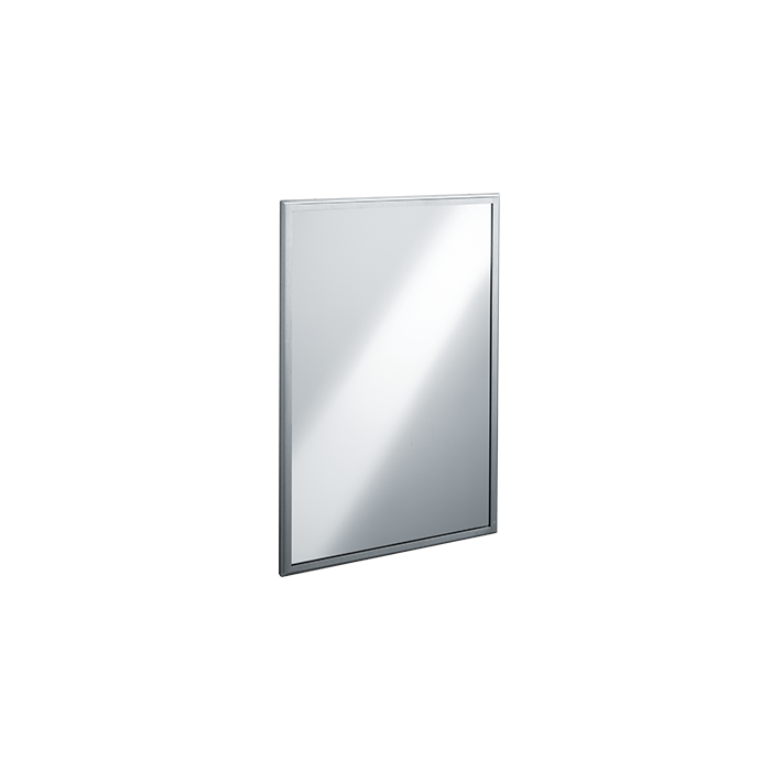 American Specialties 20650-B1836 Series Roval Inter-Lok Stainless Steel Framed Mirror - Tempered Glass - 18"W x 36"H