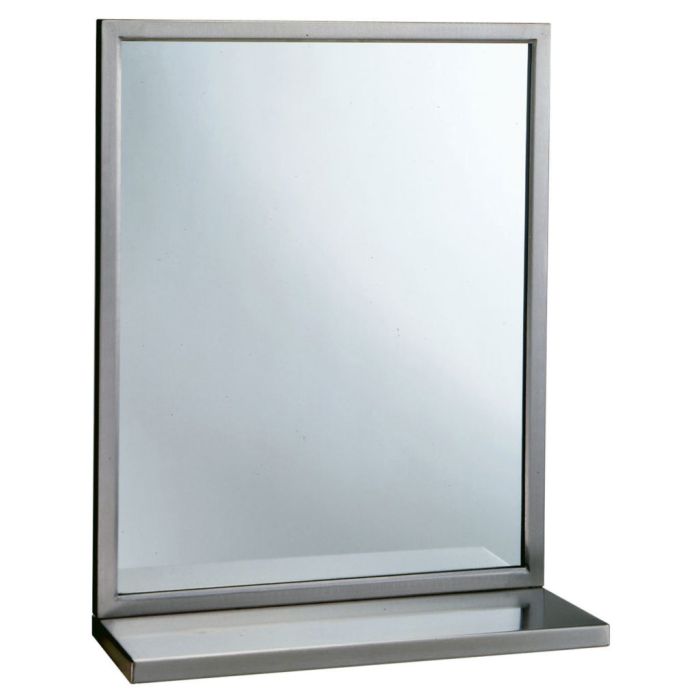 B-292 Welded-Frame Mirror / Shelf Combination