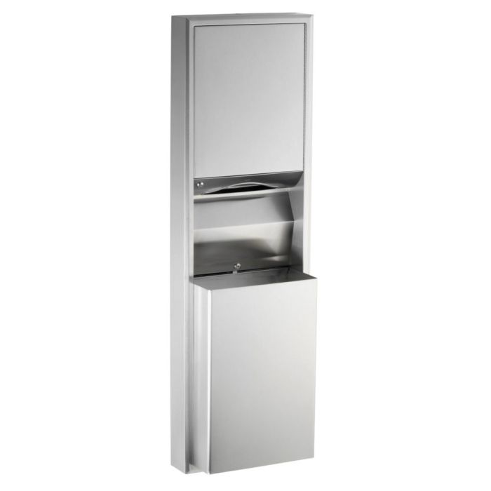 Bobrick 3949 Surface-Mounted Convertible Paper Towel Dispenser/Waste Receptacle