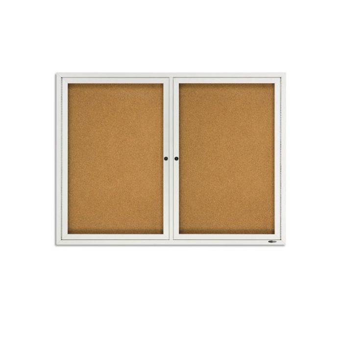 Quartet Enclosed Cork Bulletin Board