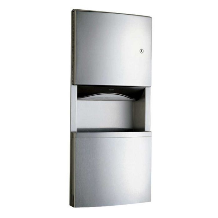 Bobrick 4369 Recessed Paper Towel Dispenser/Waste Receptacle with TowelMate and LinerMate
