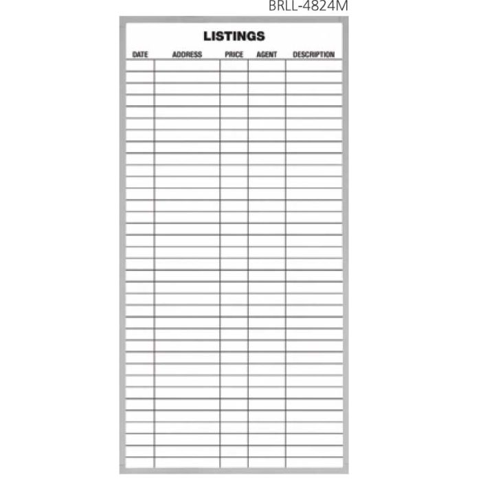 Real Estate Listing Board 48 x 24