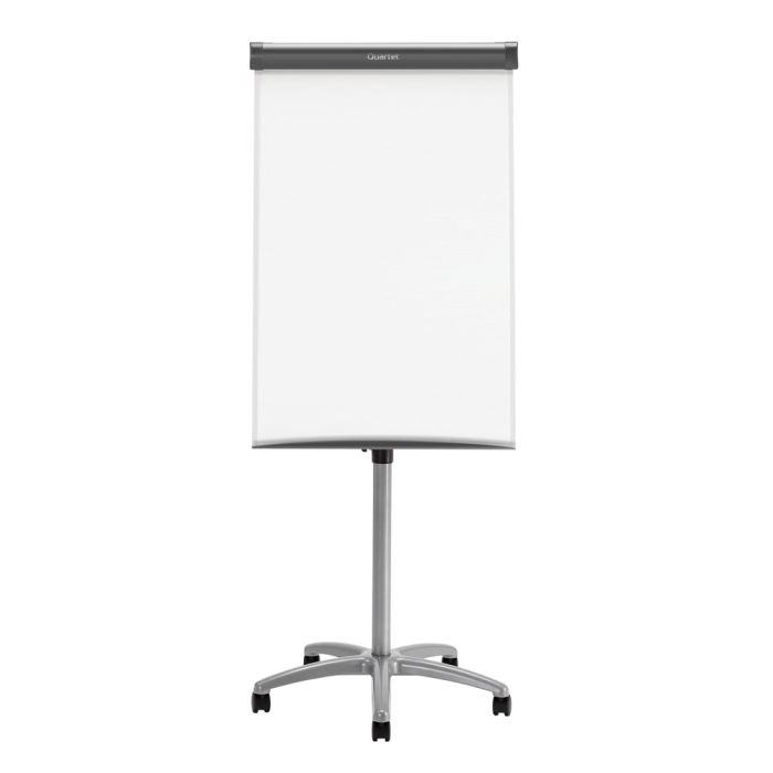 Quartet® Compass Mobile Presentation Easel, Magnetic Whiteboard/Flipchart, 3' x 2', Graphite Finish Frame