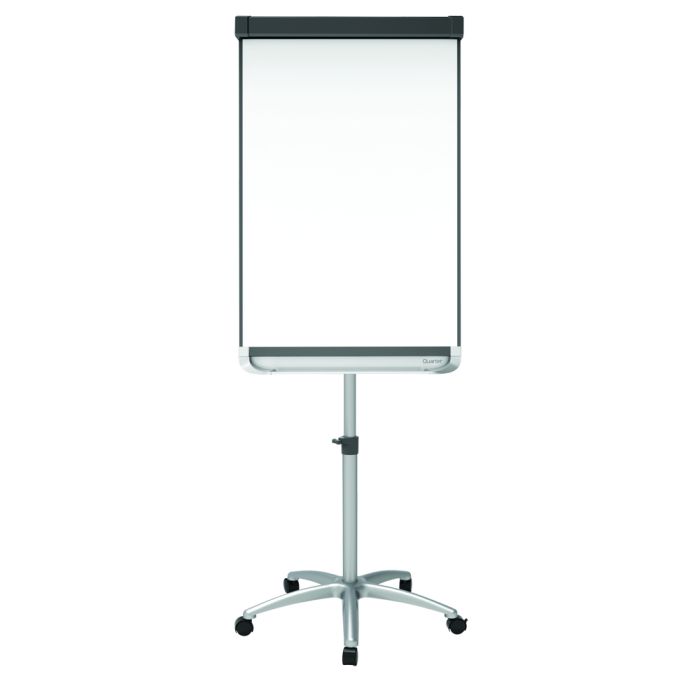 Quartet® Prestige® 2 Mobile Presentation Easel, Magnetic Whiteboard/Flipchart, 3' x 2', Graphite Frame