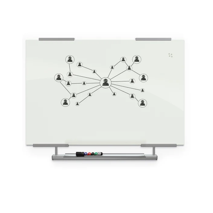 Visionary Magnetic Glass Board with Exo Tray