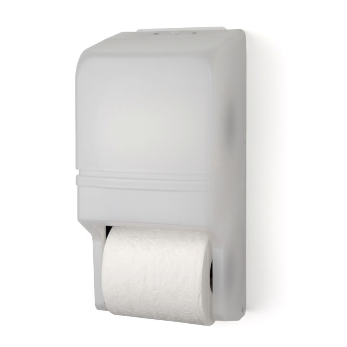 Palmer Fixture RD0025-03 Two-Roll Standard Tissue Dispenser - White Translucent