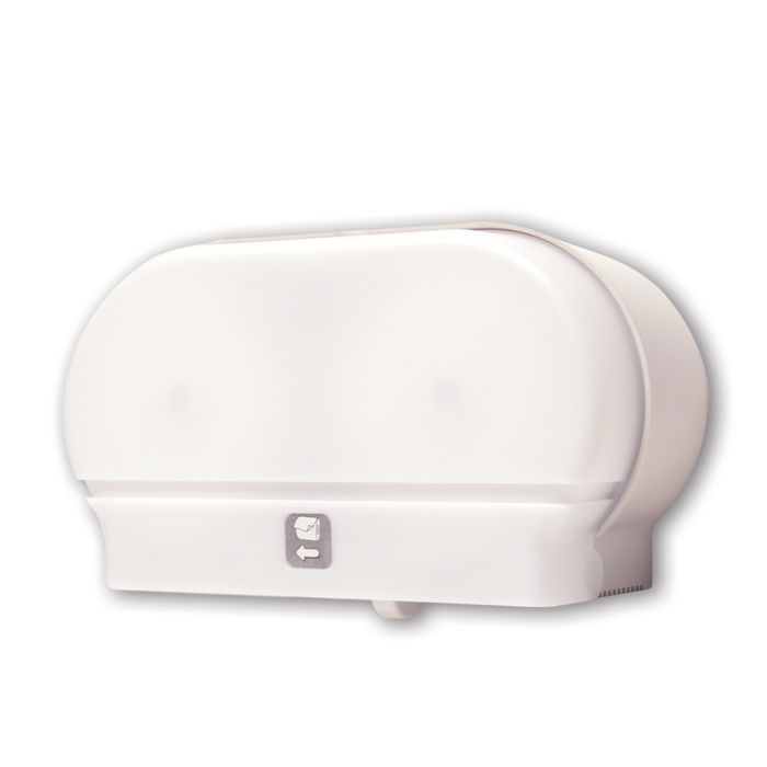 Palmer Fixture RD0321-03 Mini Twin Standard Tissue Dispenser - White Translucent