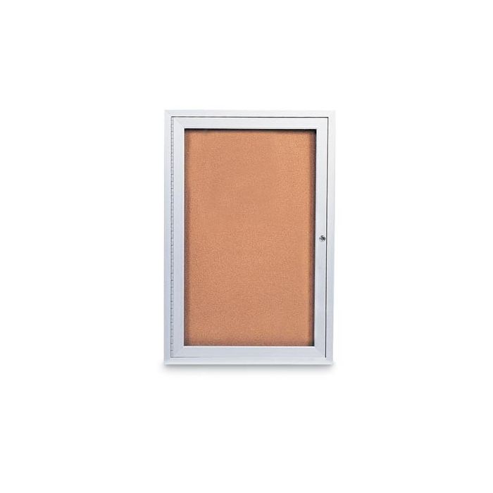 United Visual Single Door Indoor Enclosed Corkboards