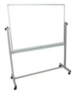 Luxor Furniture Mobile Double Sided Whiteboard 48"W x 36"H - Aluminum Frame  