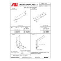 American Specialties 3700 Series 1-1/4" Snap Flange Grab Bars 