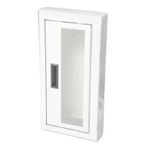 2012F18 Ambassador Steel 4" Rolled-Flushed Pull, Clear Safety Glass