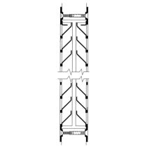 1500A - Inverted Split "Y" Blade Louver with Security Grille
