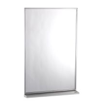 B-166 Series Channel-Framed Mirror/Shelf Combination