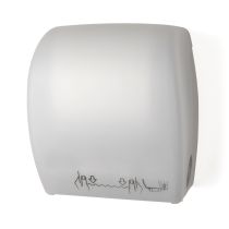 Palmer Fixture TD0208-03A Mechanical Auto-Cut Roll Towel Dispenser - White Translucent