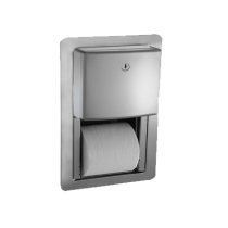  20031 ROVAL™ TWIN HIDE-A-ROLL TOILET TISSUE DISPENSER – SEMI-RECESSED