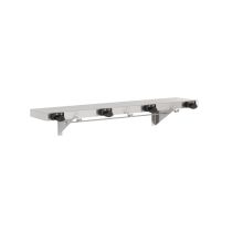 Bobrick 224 Shelf with Mop and Broom Holders and Rag Hooks
