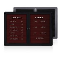 2-Sliding Door Ovation Letterboard Black - Black Frame
