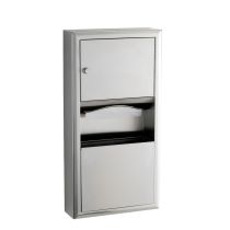 Bobrick 3699 Surface-Mounted Paper Towel Dispenser / Waste Receptacle