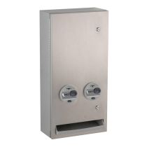 Bobrick 370639C Surface-Mounted Napkin / Tampon Vendor, Free Vend Operation