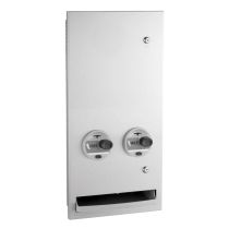 Bobrick 37063C Recessed Napkin / Tampon Vendor, Free Vend Operation