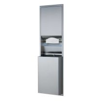 Bobrick 3944 Recessed Convertible Paper Towel Dispenser/Waste Receptacle
