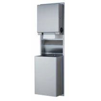 Bobrick 3961 Recessed Convertible Paper Towel Dispenser/Waste Receptacle
