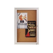 Quartet Enclosed Cork Bulletin Board