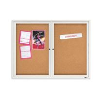 Quartet Enclosed Cork Bulletin Board
