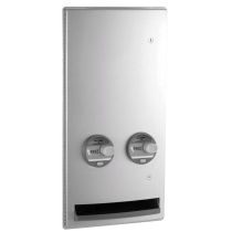 Bobrick 4706C Recessed Napkin / Tampon Vendor, Free Vend