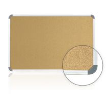 Aluminum Radial Edge Euro-Style Frame Natural Cork Tackboard