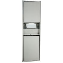 Bobrick B-3940 Recessed Convertible Paper Towel Dispenser/Waste Receptacle