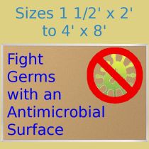 Best-Rite Sentinel Antimicrobial Tackboard - Aluminum Trim  