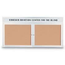 United Visual Double Door Indoor Enclosed Corkboards