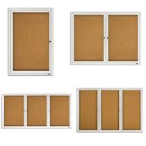 Quartet Enclosed Cork Bulletin Board