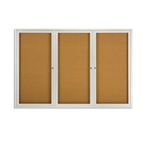 Quartet Enclosed Cork Bulletin Board