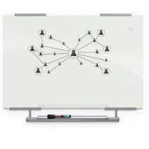 Visionary Magnetic Glass Board with Exo Tray