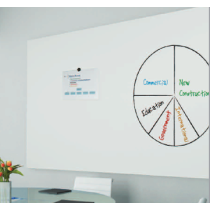 Claridge Magnetic Glass Markerboard Invisi-Mount - Quickship-2' X 3' - Brilliant White