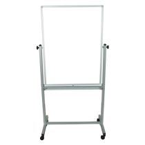Luxor Furniture Mobile Double Sided  Whiteboard 30"W x 40"H - Aluminum Frame  