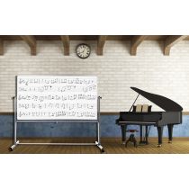 Luxor 72 x 48 Mobile Double Sided Music Whiteboard