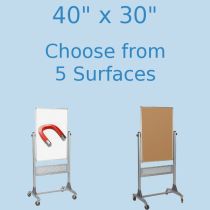 Best-Rite Platinum Reversible Board - 40" x 30" Casters