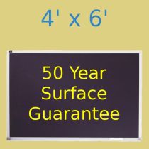 Quartet Porcelain Steel Chalkboard - 4' x 6' - Aluminum Trim  