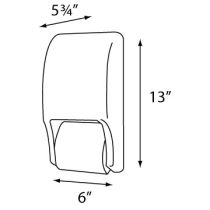 Palmer Fixture RD0028 Two-Roll Standard Tissue Dispenser