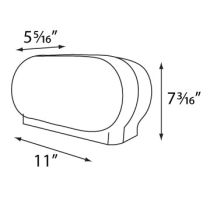 Palmer Fixture RD0321 Mini Twin Standard Tissue Dispenser