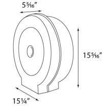 Palmer Fixture RD0039 Single 12" Senior Jumbo Tissue Dispenser